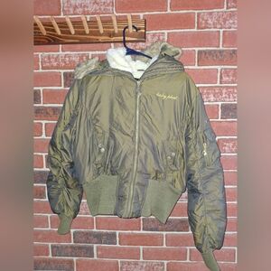 Baby Phat  bomber jacket with fur hood